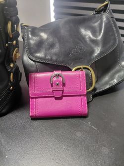 Black coach bag and wallet
