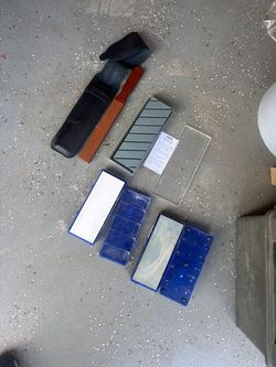 Knife Sharpening Stone Set with Strop