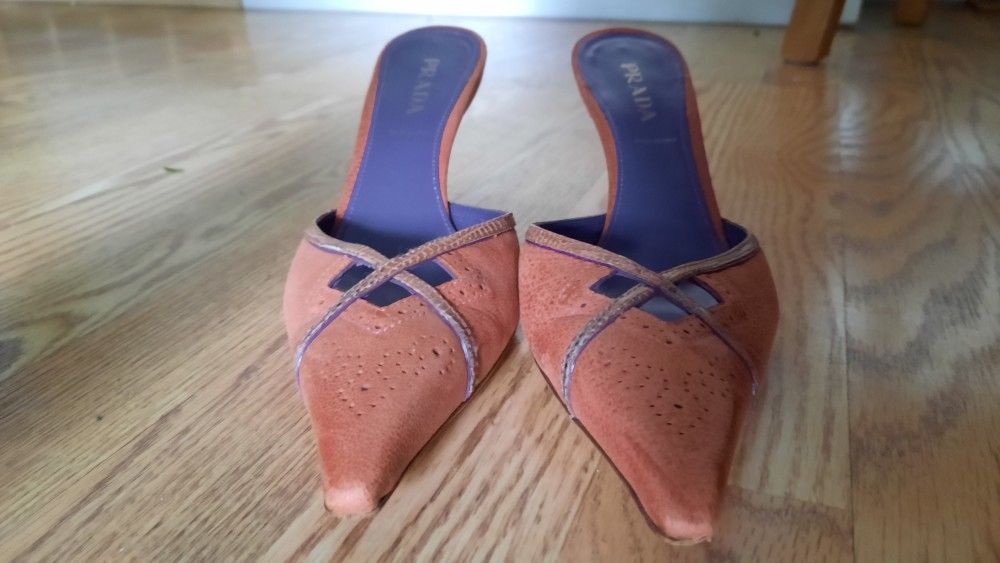 Pink Leather Prada Pump Heels Size 39