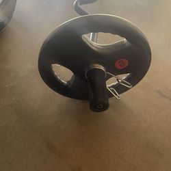 Olympic curl bar and rubber plates