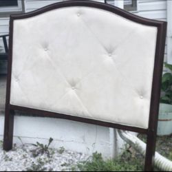 Dark Walnut Wooden Tufted Full Size Headboard