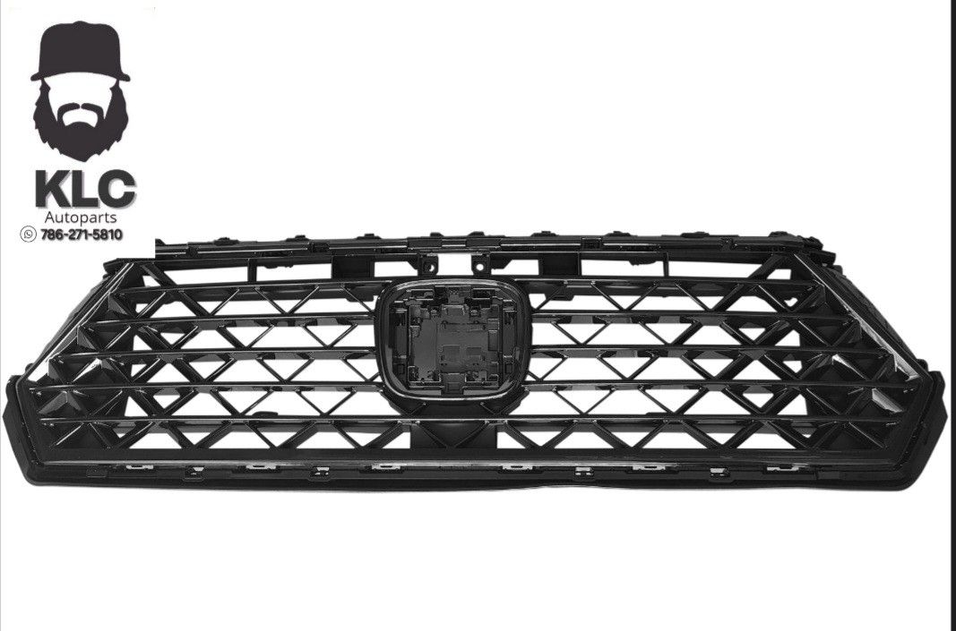 For 2023 2024 Honda Accord Front Upper Grille Base with Sensor Hole Black Mesh Finish (contact info removed)AA01