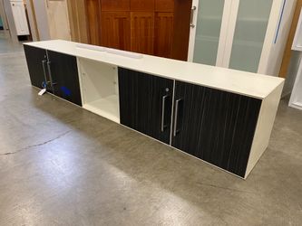 XL Black and White 2 Door Upper Cabinet