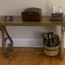 Entranceway Banquette Table with corresponding End table