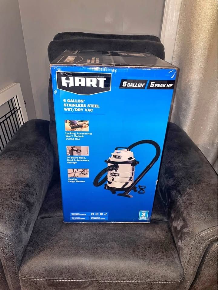 6 Gallon 5 Peak HP Stainless Steel Wet/Dry Vacuum