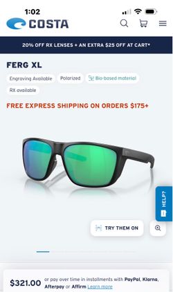 Brand New Costa Del Mar FERG XL