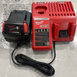 MILWAUKEE M12/M18 CHARGER 🔌 & M18 BATTERY LITHIUM 