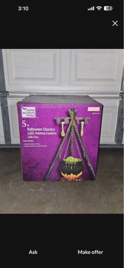 Halloween witches cauldron light and sound