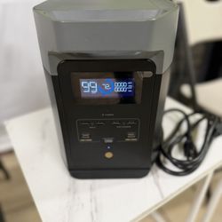 ECOFLOW - DELTA 2 Portable Power Station, 1024 Wh LiFePO4 (LFP) Battery, 1800 W AC/100 W USB-C Output, Optional Solar Panel, for Home, Camping, and RV