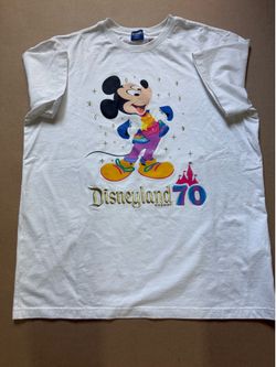 Disney Parks, vibrant Mickey Mouse graphics and embroidered gold, adult size L