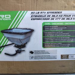 Yard Commander Broadcast Spreader 80-lb Capacity Compatible with Ice Melt, Salt, Fertilizer, Seed