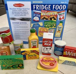 Melissa & Doug Wooden Fridge Food Set