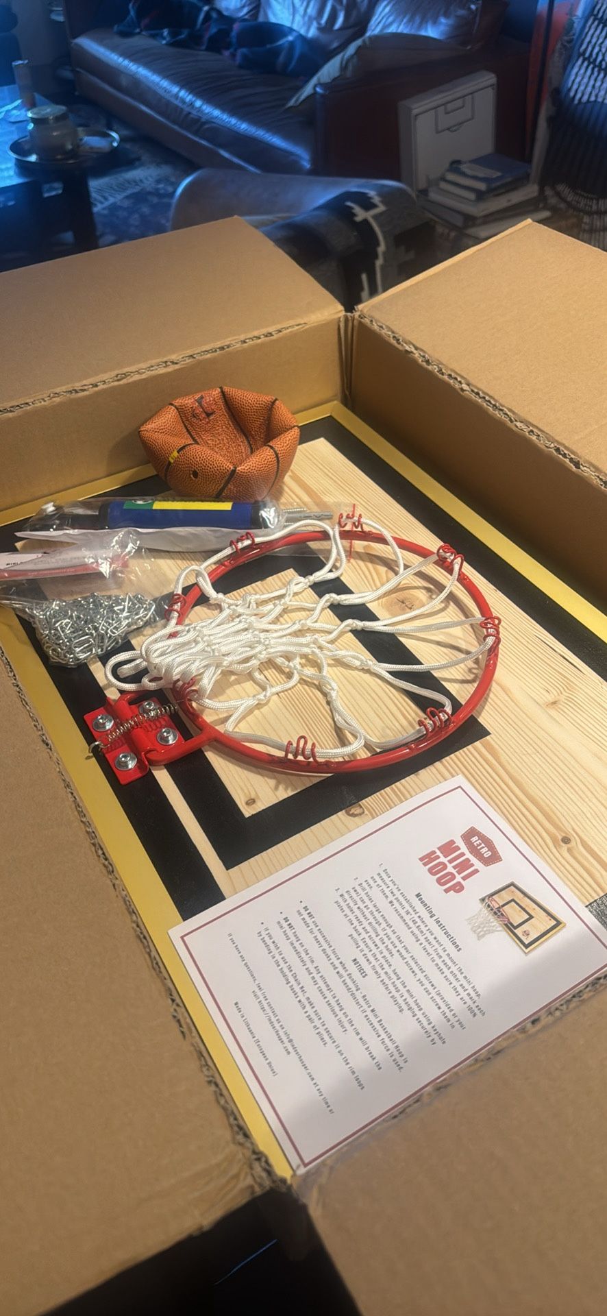 IndoorHooper retro Wall Mounted Basketball hoop