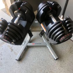 Bowflex Dumbbells 1090 and Stand 