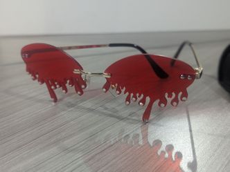 Red Blood Drip Sunglasses ā Vampire Halloween Costume ā Gothic Y2K Shades