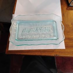 Vintage Tiara Indiana Glass The Last Supper Bread Tray
