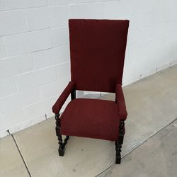 French Walnut Tall Back Armchair