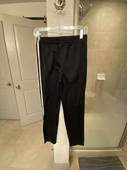 Women's Adidas Black Essentials 3-Stripes Fleece Open Hem Sportswear Pants XL