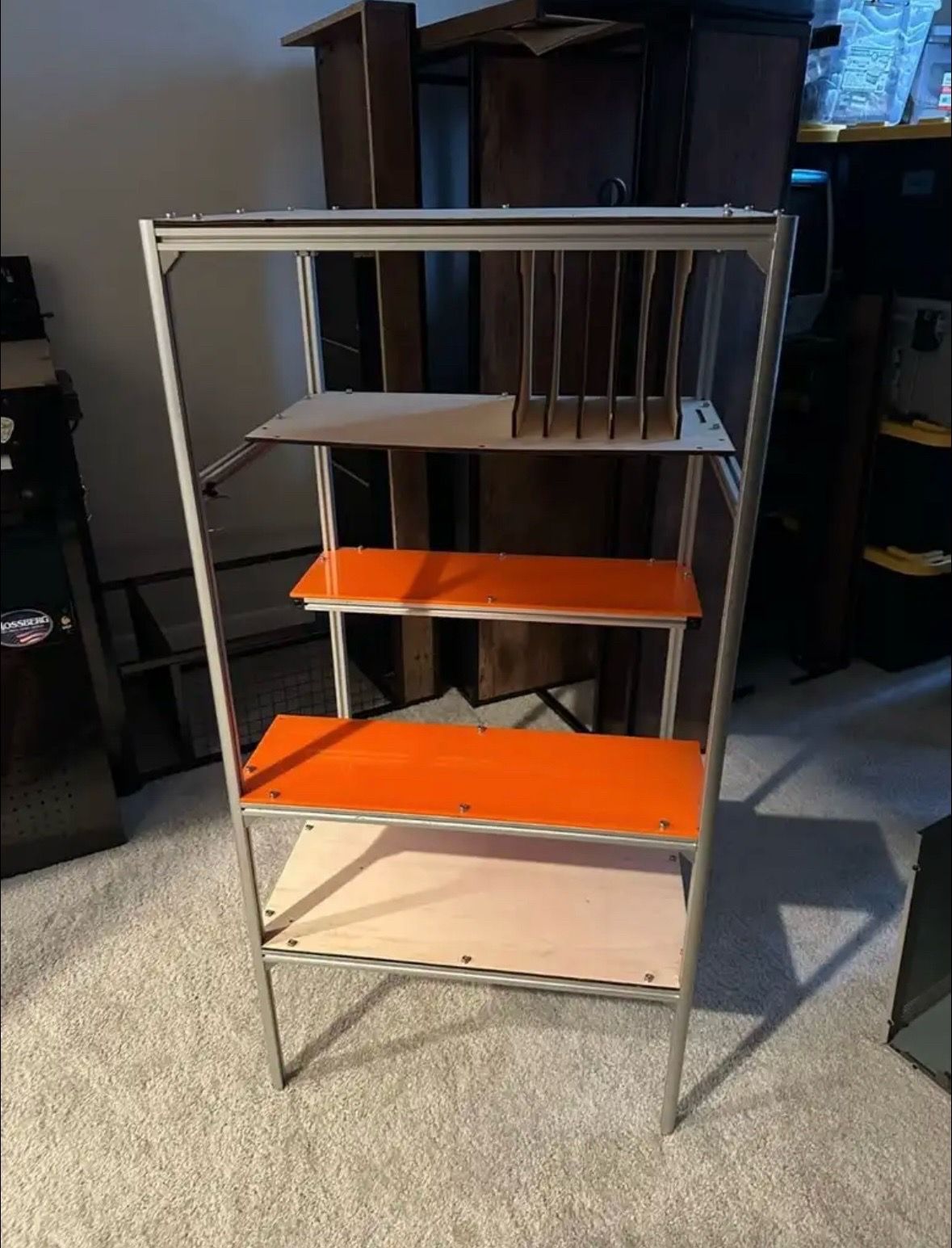 Aluminum And Wood Hobby Shelf - $10 OBO