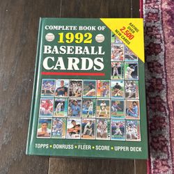 Complete Book Of 1992 Baseball Cards, Tops, DonRuss Fleet, Score And Upper Deck