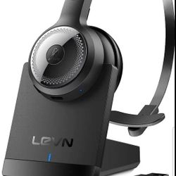 LEVN Bluetooth 5.0 Headset

- Wireless Headset with Microphone (AIl Noise Cancelling)

- 35Hrs Bluetooth Headphone with USB Dongle for PC

Suitable 