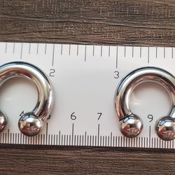 2g Surgical Stainless Steel Horseshoe Rings