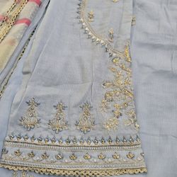 Pakistani Brand Embroidered 3 Piece Summer Suit 