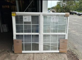 White Double Hung Windows with Grids