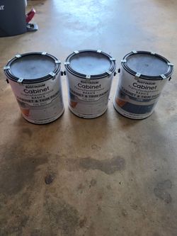 • (3 Gallons) Rust-Oleum Cabinet & Trim Semi-Gloss Paint — Brand New