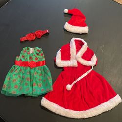 Christmas Dress And Santa Outfit For American Girl Or Our Generation Doll