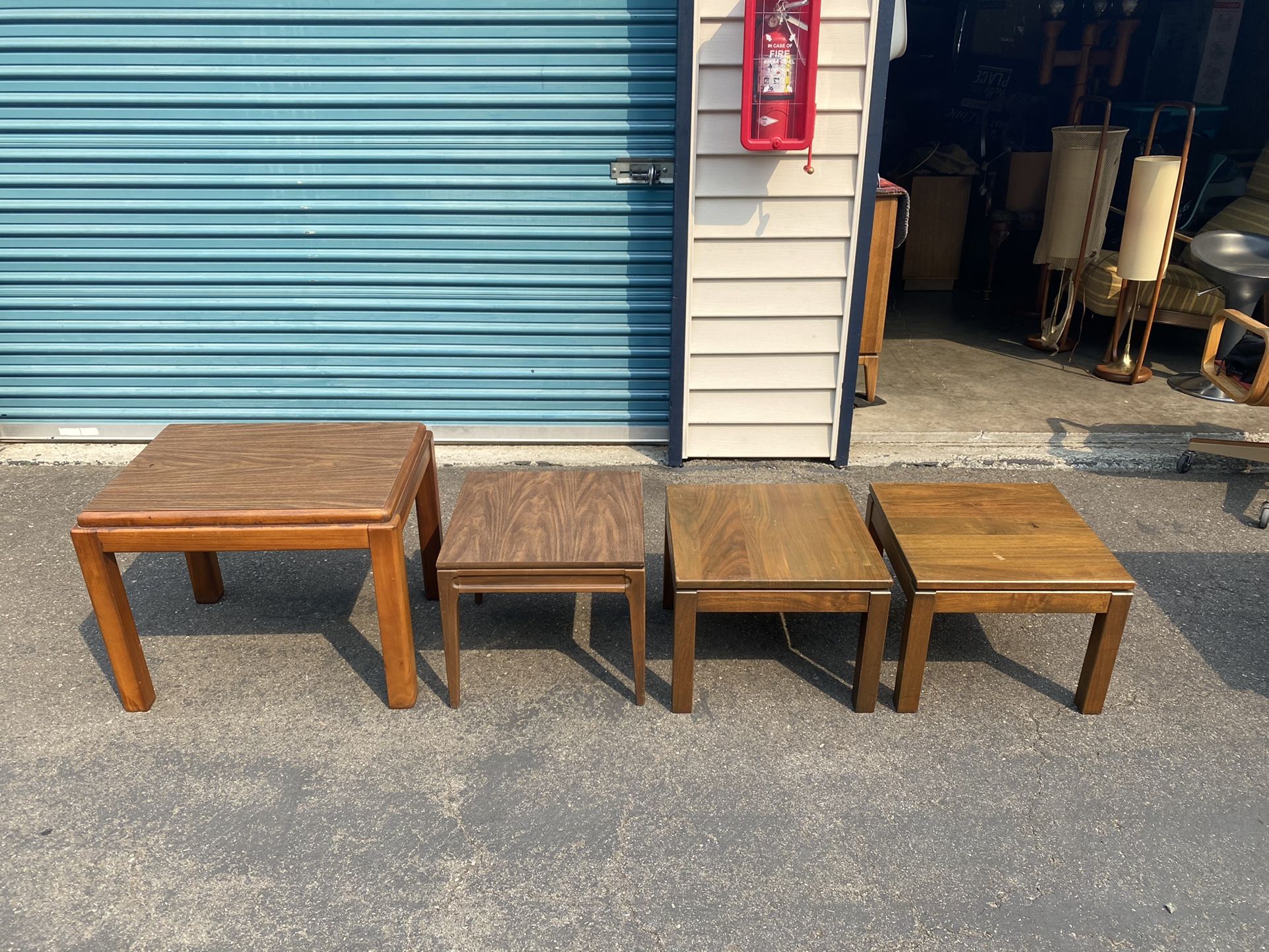 4 Vintage Side Tables...LANE, MERSMAN, BISSMAN?