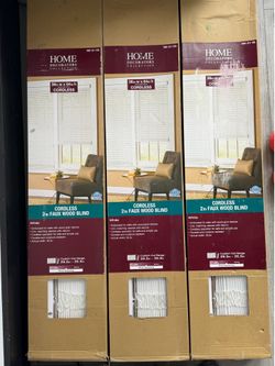 Blinds Cordless 2” Faux wood white New In box 36 x 64