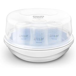 Philips AVENT Microwave Steam Sterilizer for Baby Bottles, Pacifiers, Cups and More, SCF281/05