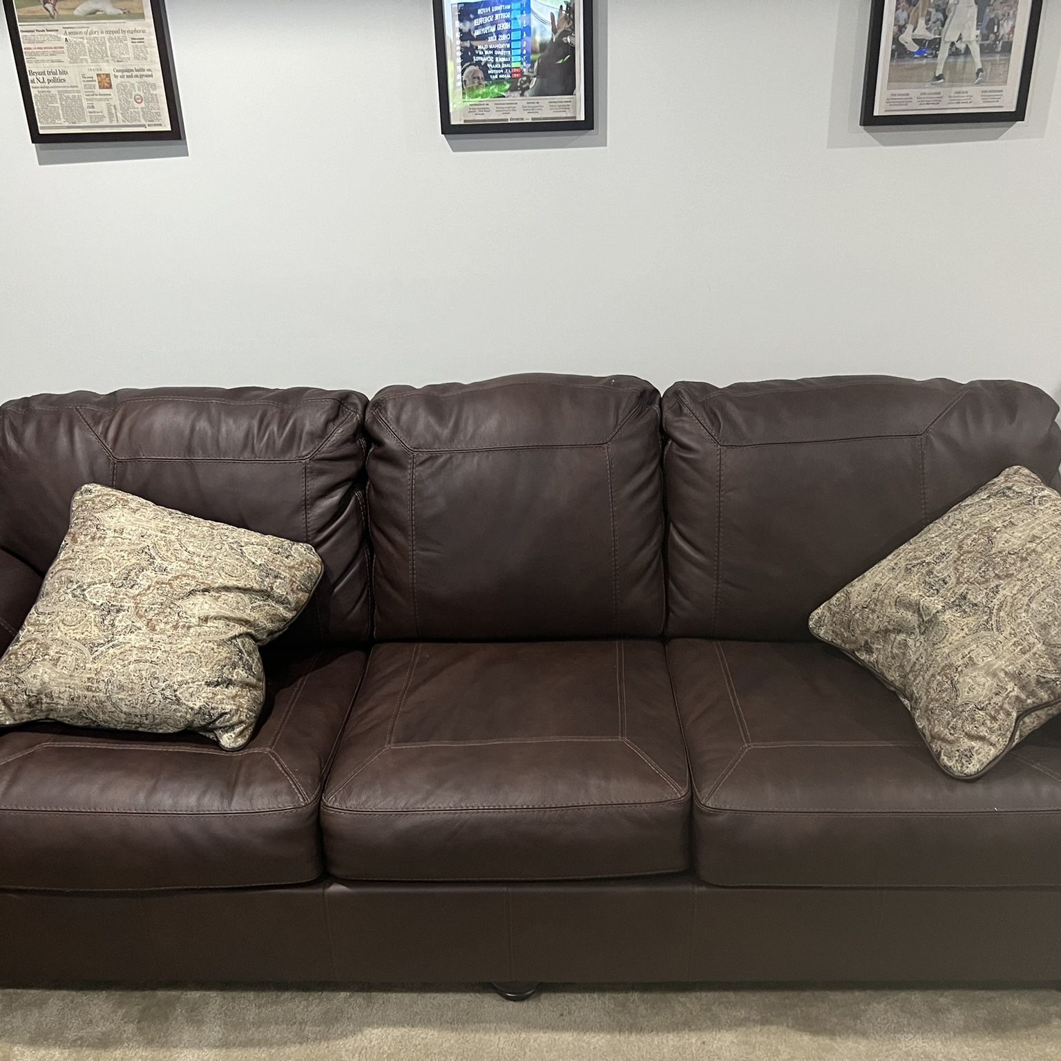 Leather Couch and Loveseat - Ashley Furniture