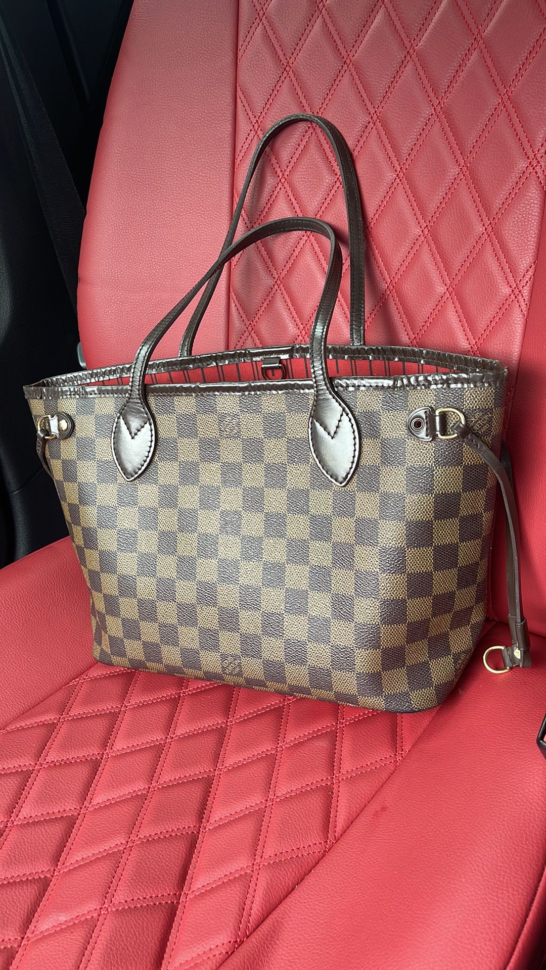 100% Authentic Louis Vuitton Damier Ebene Neverfull MM Tote Bag