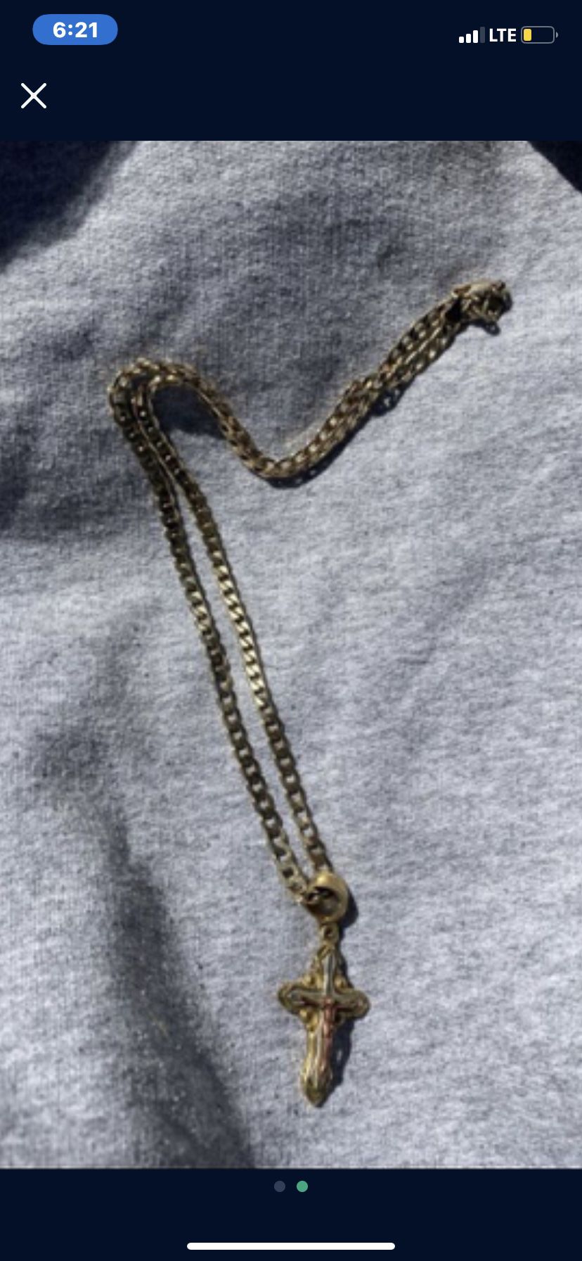 14k Gold Chain W/pendant