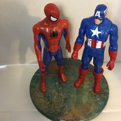 Marvel Characters 11.5 Inches Spider-Man And Captain America 