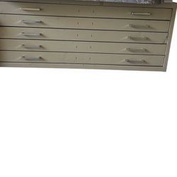 Blue Print Five Drawer File Cabinet