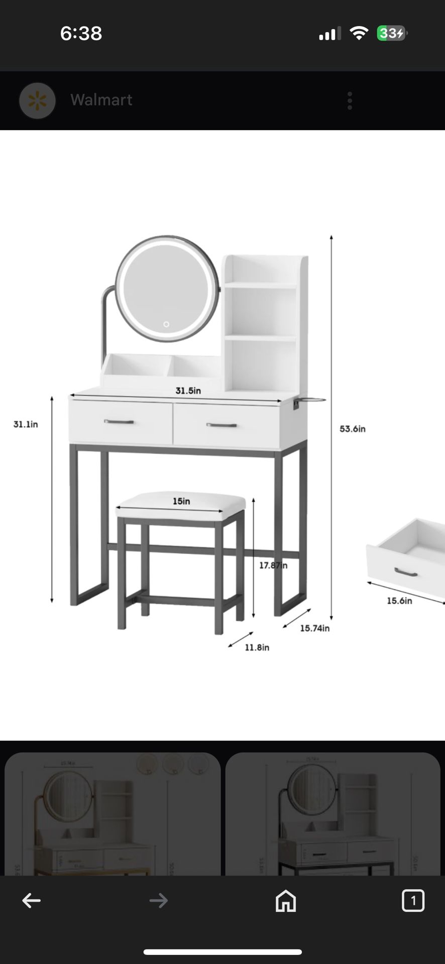 Vanity (white And Gold )
