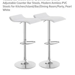 Vecelo Red And Silver Bar Stools 