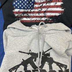 2 Sweatshirts & 1 T-shirt (American Flag & Freedom)