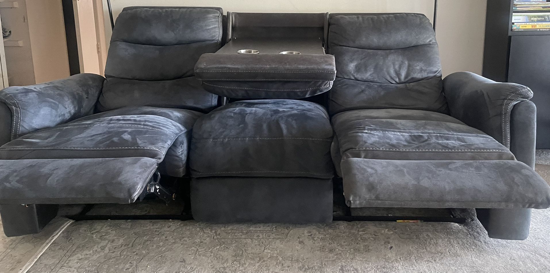 Power Reclining Sofa With Drop-down Table