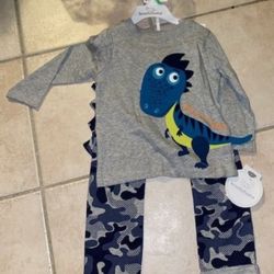 New Koala BABY Dino Long Sleeve T-Shirt & Pants Set