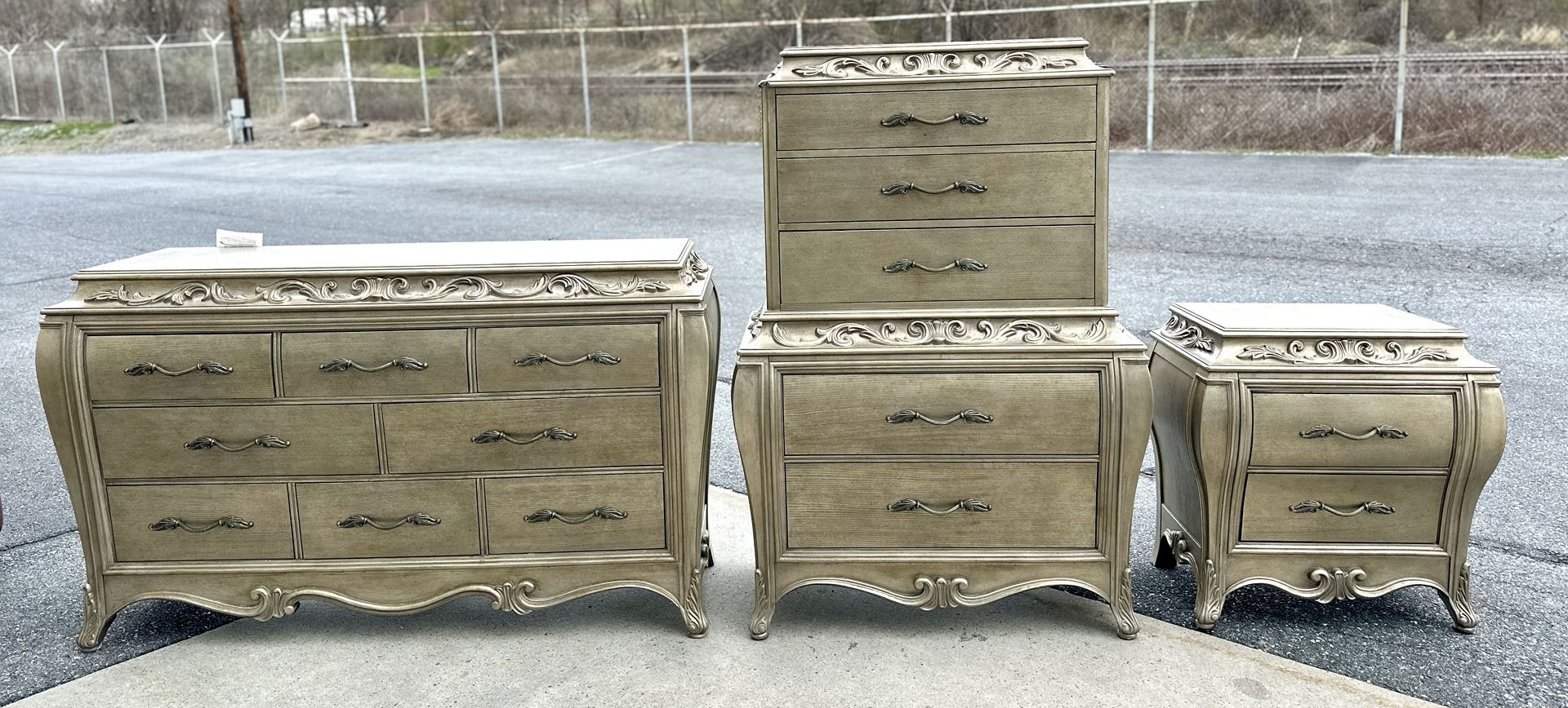 Rhianna Collection Bedroom Set by Pulaski Furniture Includes   - Dresser  -  Chest of Drawers  - Night Stand 