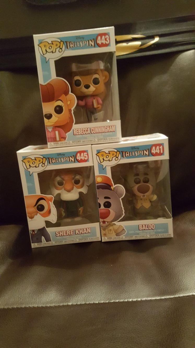 Funko Disney TaleSpin Shere Khan, Baloo and Rebecca Cunningham Vinyl Figure Set NEW