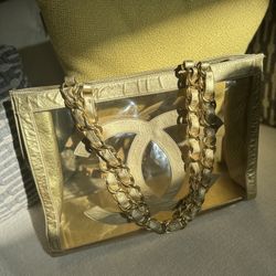 Chanel XL CC Tote Gold