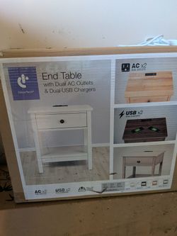 End table with ac outlets