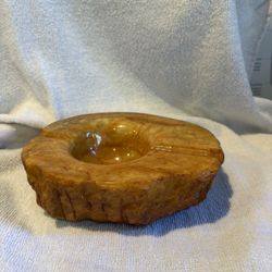 Vintage Orange Alabaster Cigarette Ashtray