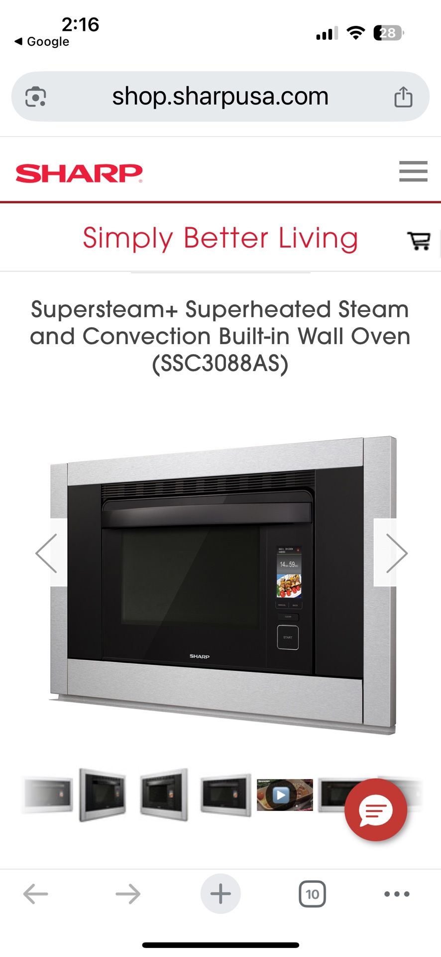 Supersteam+ Superheated Steam and Convection Built-in Wall Oven (SSC3088AS)