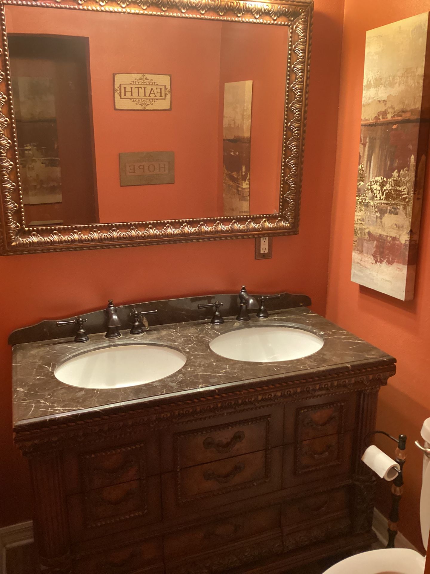 Double Vanity Sink Set